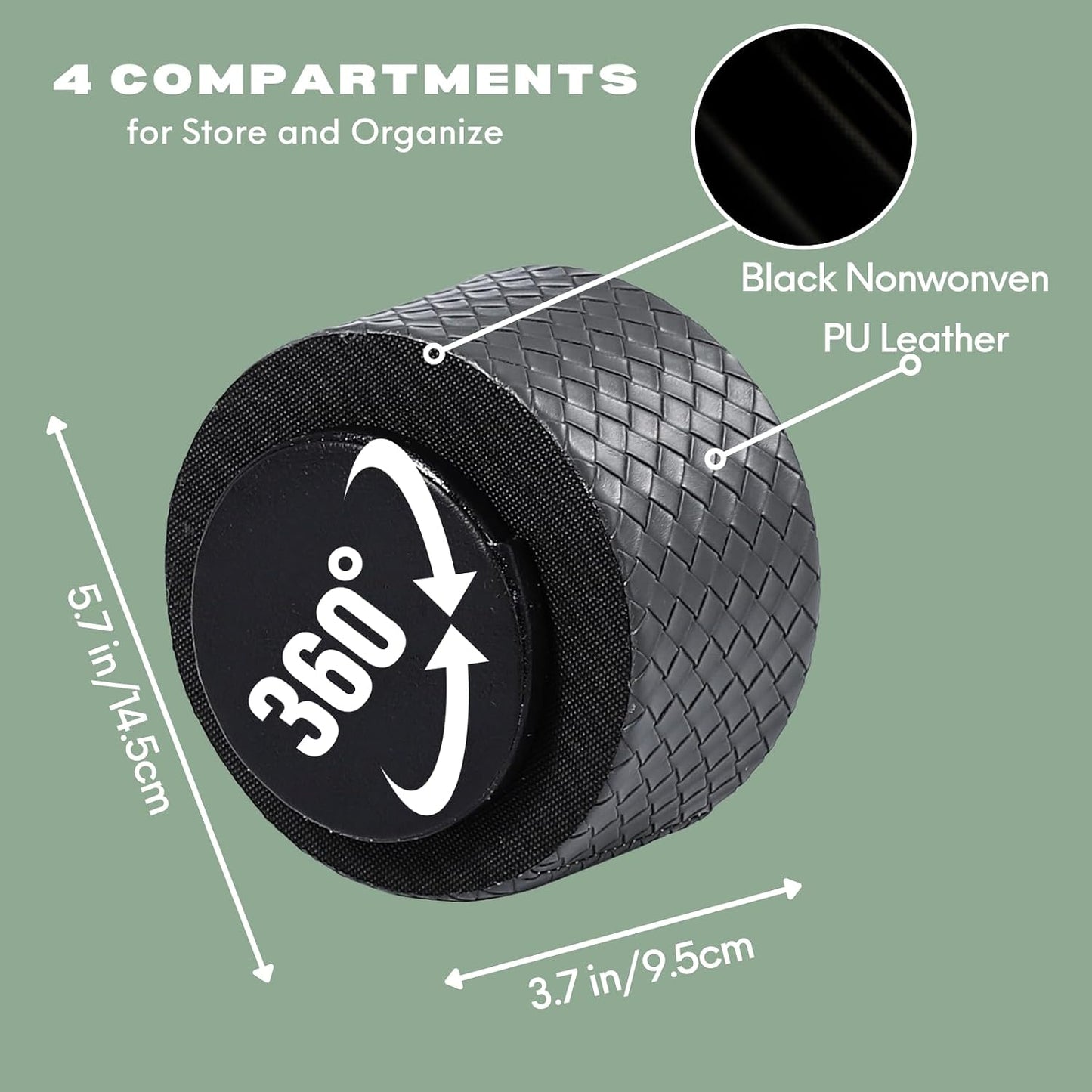 Rotating Remote Holder / Grey Small Grid