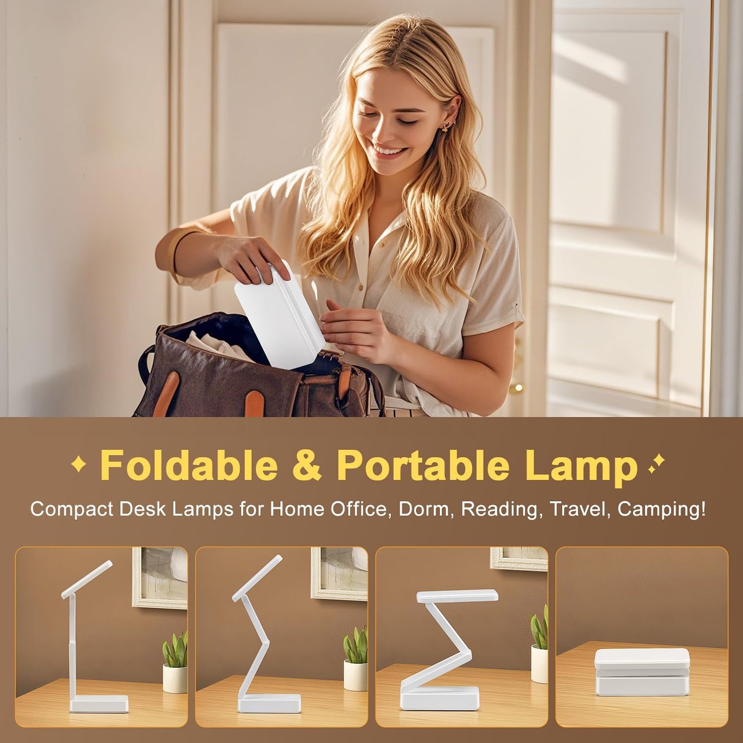 Rechargeable Lamps Cordless Lamps,6000mAh Battery Powered Lamp,3 Colors+Dimmable Desk Light,Rechargeable Table Lamp