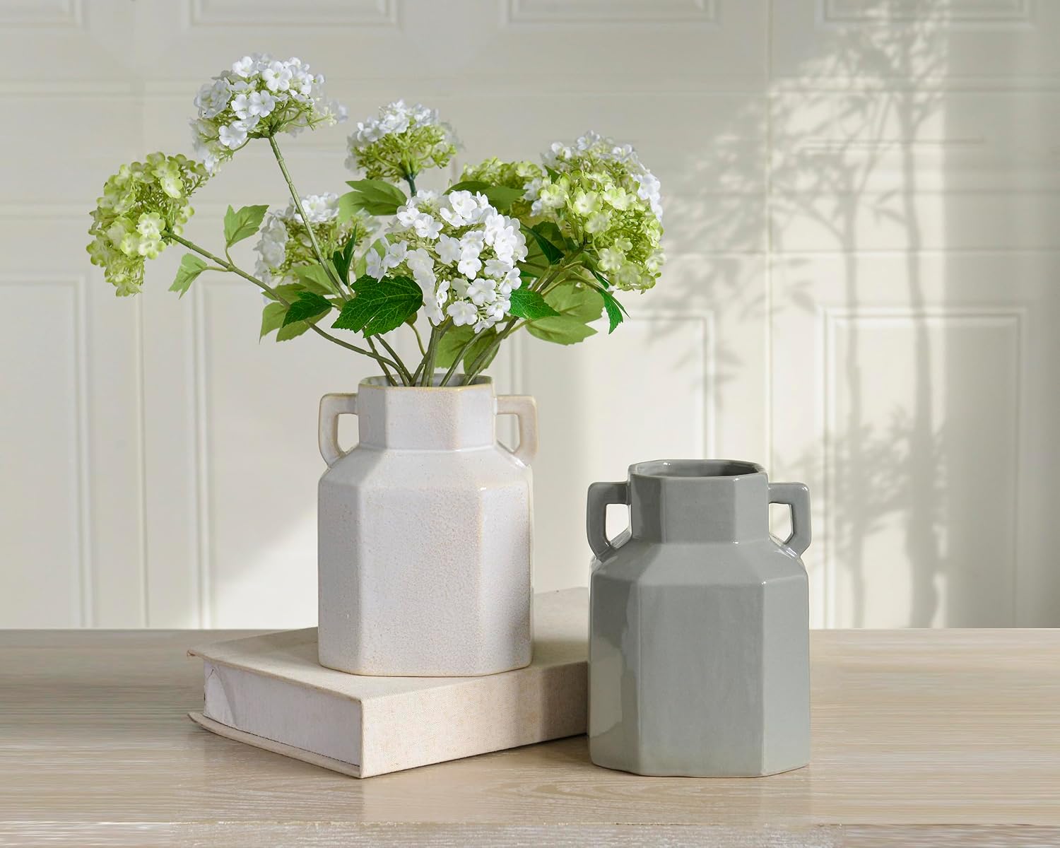 White Boho Vase / 7.3 Inch-white / 7.3 Inch