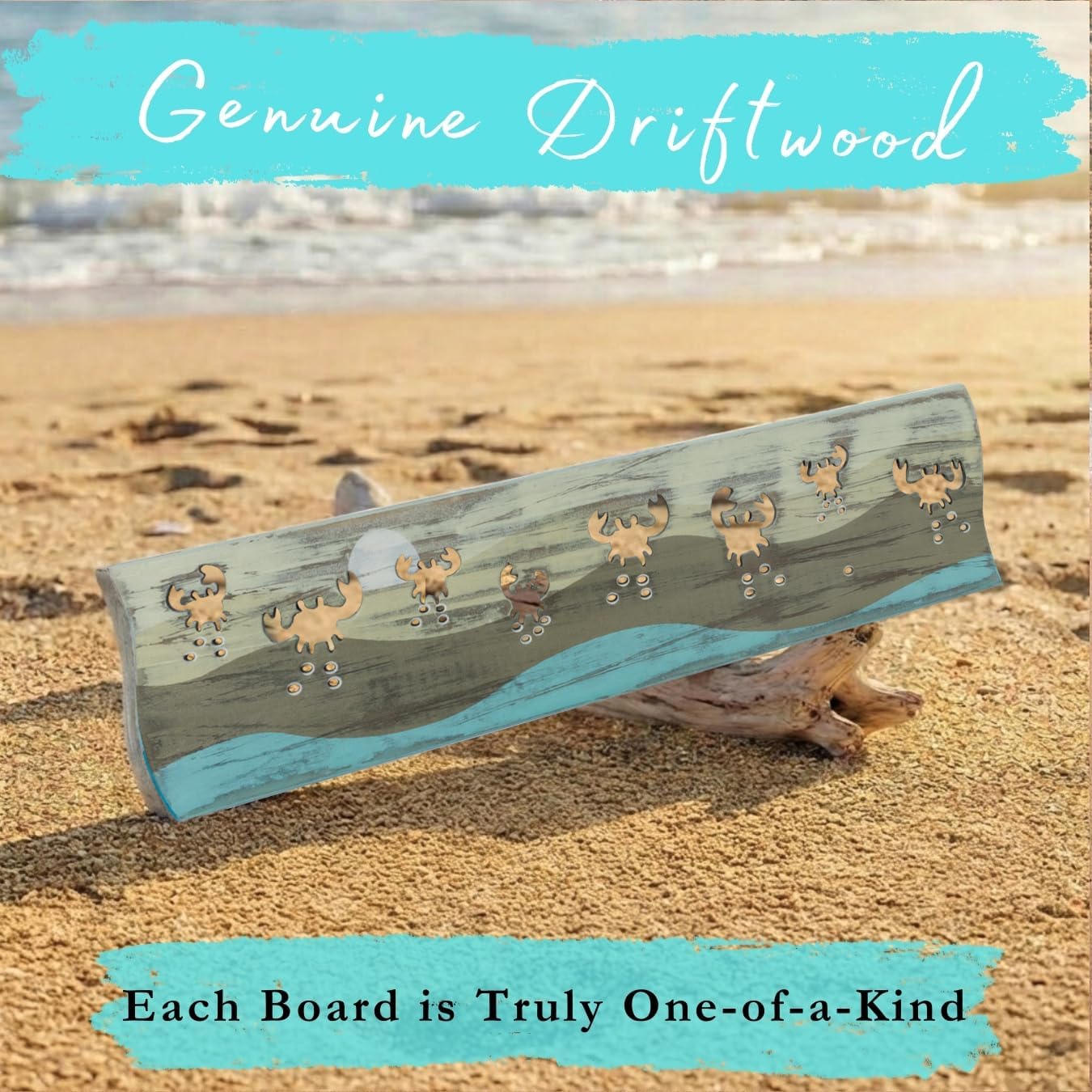 Crab Driftwood Wall Art & DIY Key Holder / Crab Parade