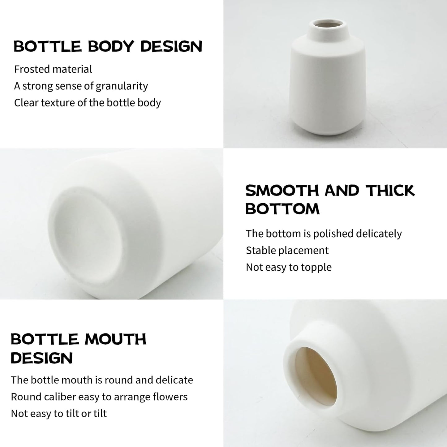 Small Ceramic Vase in Bulk / White Ceramic Vases / Set of 12