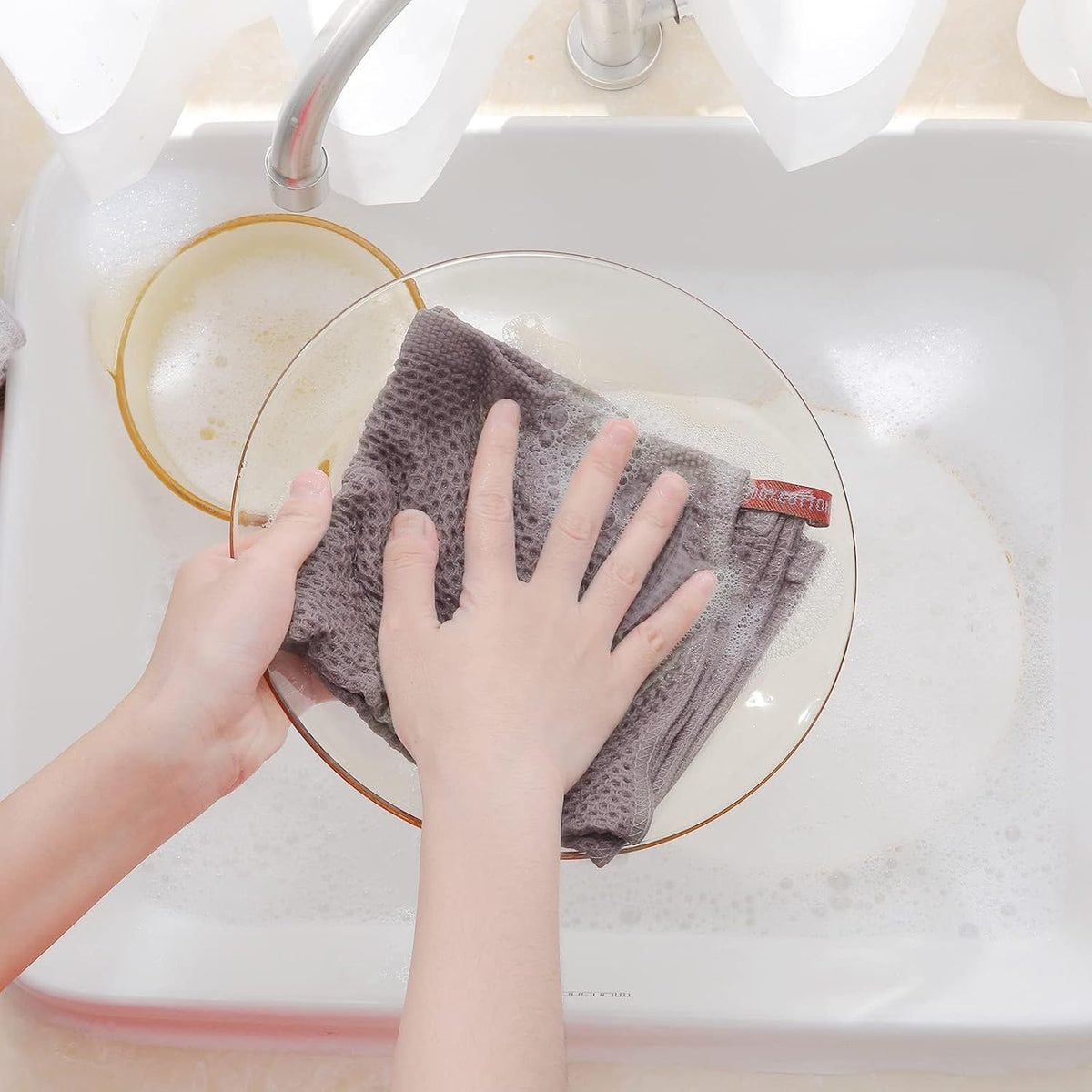 Homaxy 100% Cotton Waffle Weave Kitchen Dish Cloths 18-Pack, Mixed Color | 12 x 12 Inches, Ultra Soft Absorbent Dish