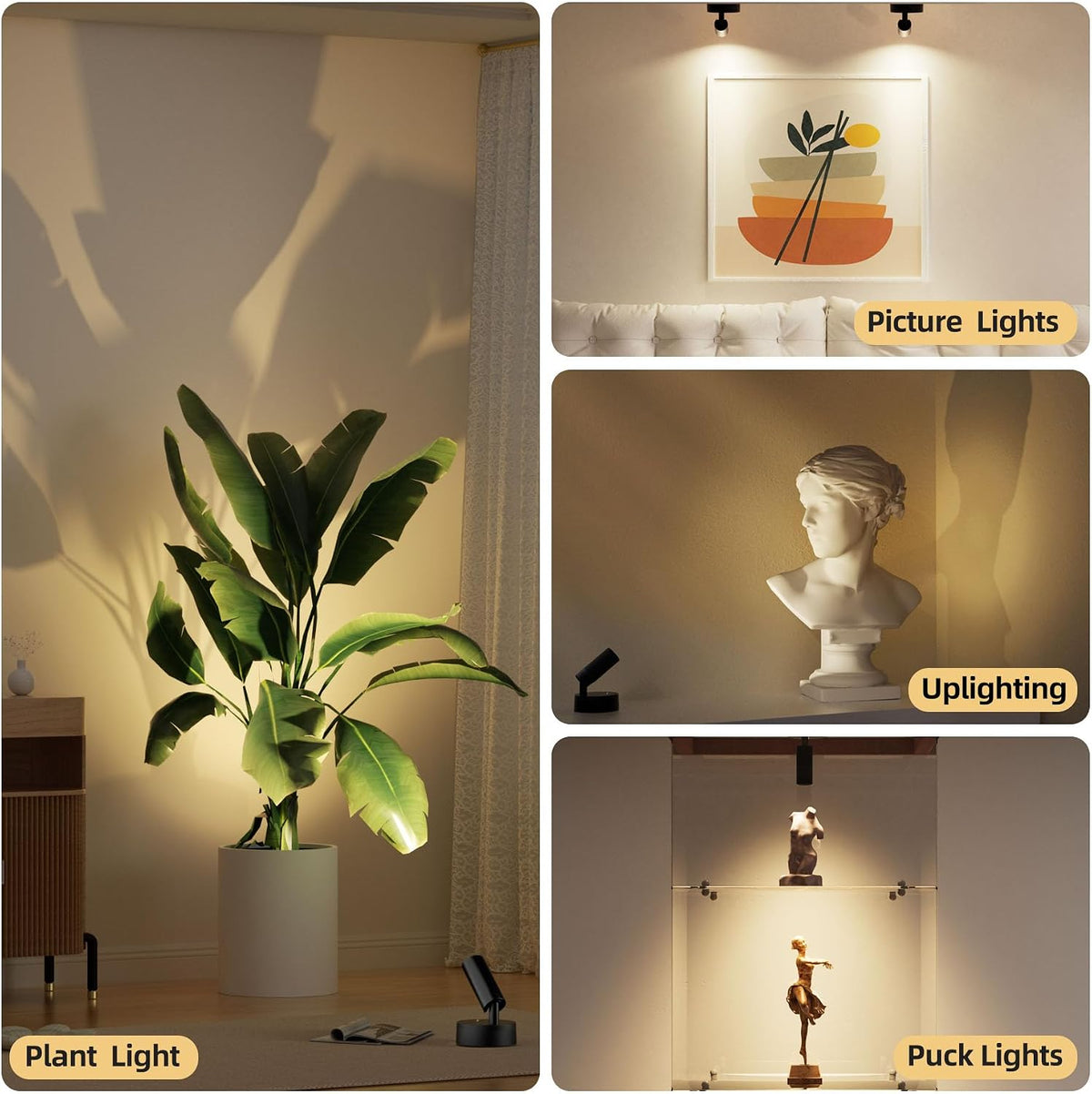 Spotlights Indoor with Remote & Touch, 5500mAh Rechargeable Battery Picture Lights with Timer, 10 Levels Brightness