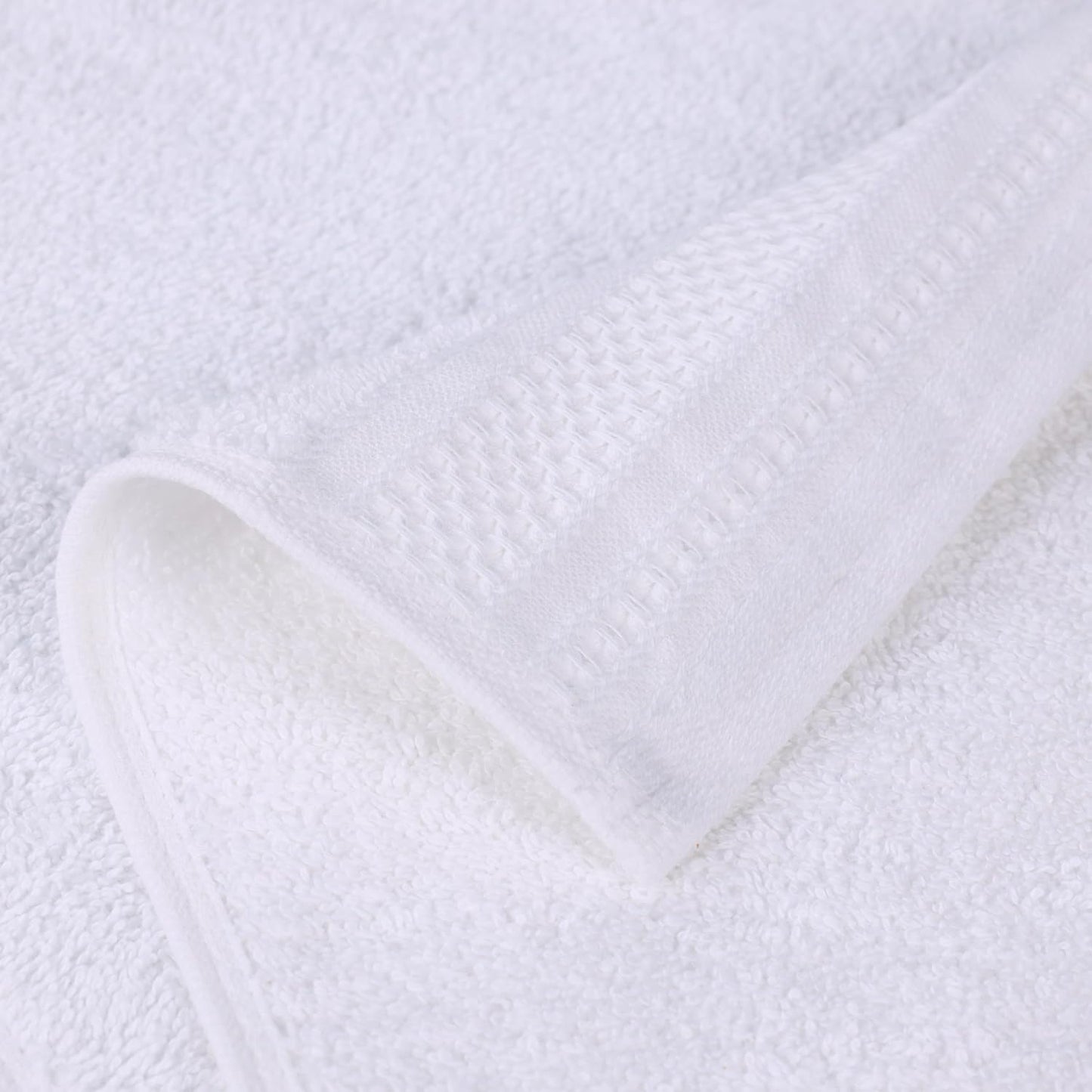 Superior Honeycomb 100% Cotton 500 GSM 12 Piece Bath Towel Set, 6 Washcloths, 4 Hand, 2 Bath Towels, Ideal for