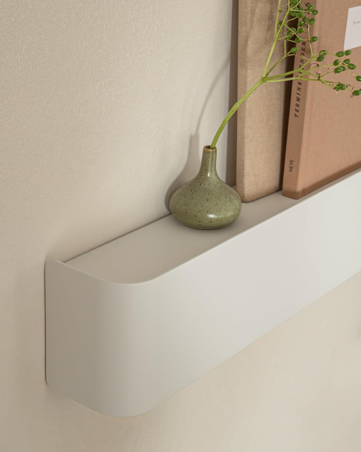 Kazai. Coat Rack Wall Mount with Shelf 'Tone' | Modern Design Coat Hanger with Hidden Hooks and Storage | Hat Rack with