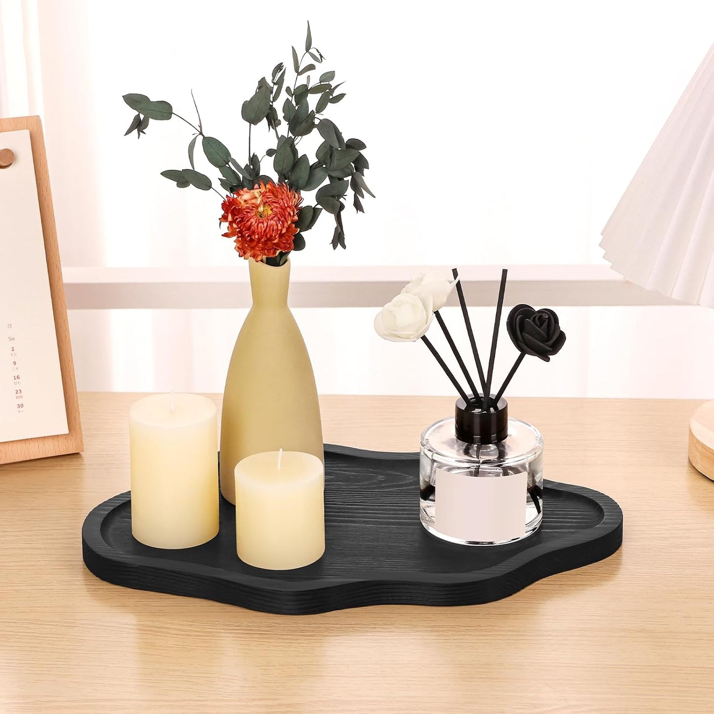 Cloud Wooden Jewelry Tray Trinket Dish / Black