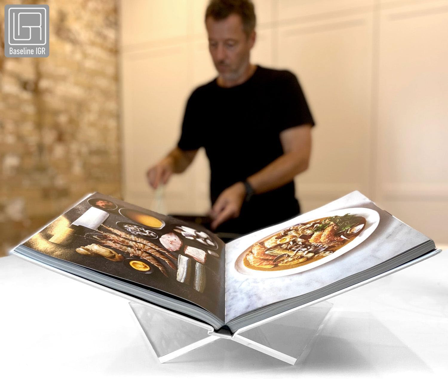 Large Clear Acrylic Book Stand, 12.5" x 9.5" x 5.5”, Acrylic Book Holder, Open Bookstand for Display and Reading