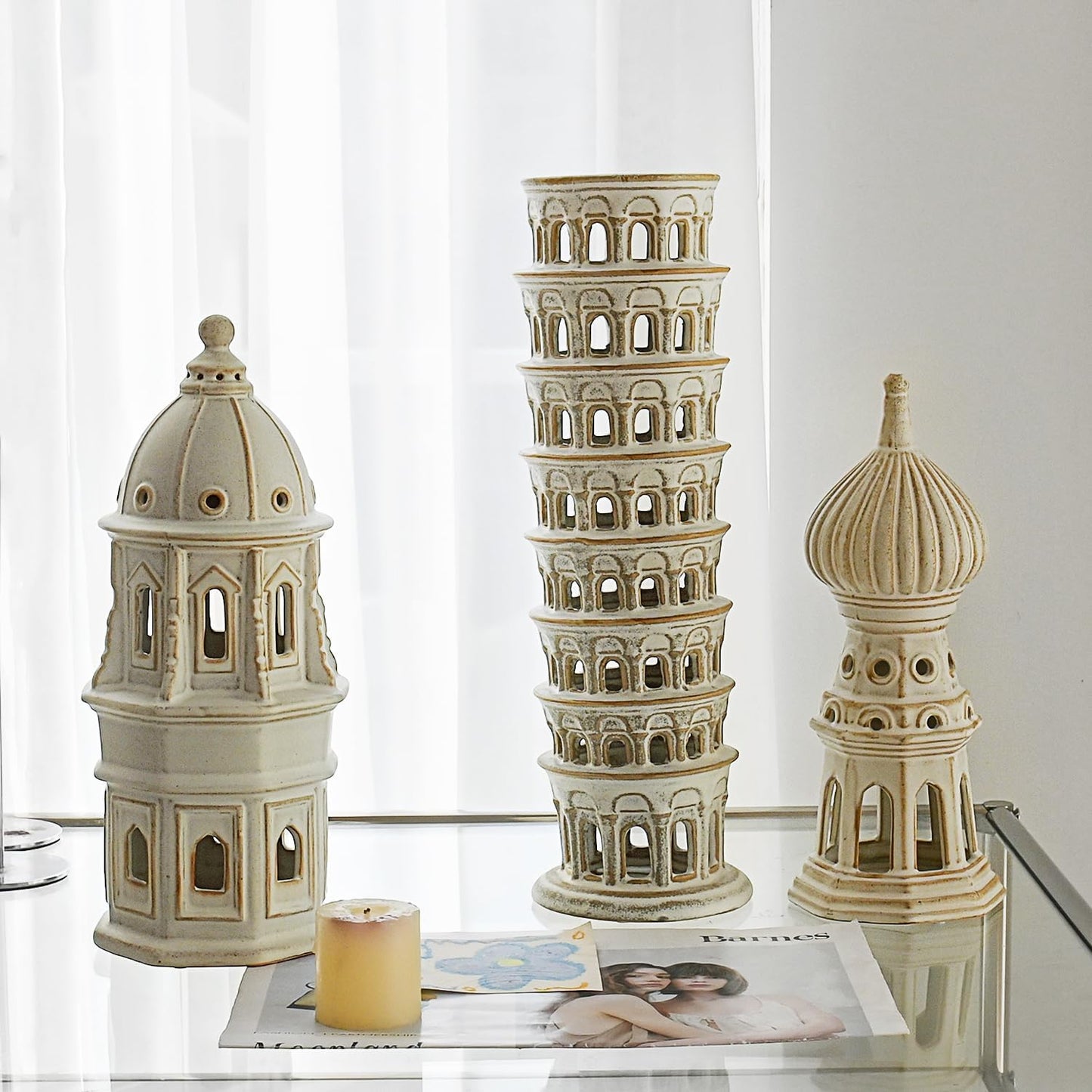 Ceramic Home Decoration Tall European Dome Tower / European Dome Towe / 12.6 Inch