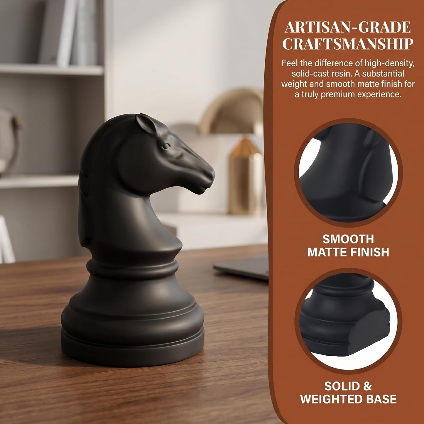 Unique Bookends Decor / Black