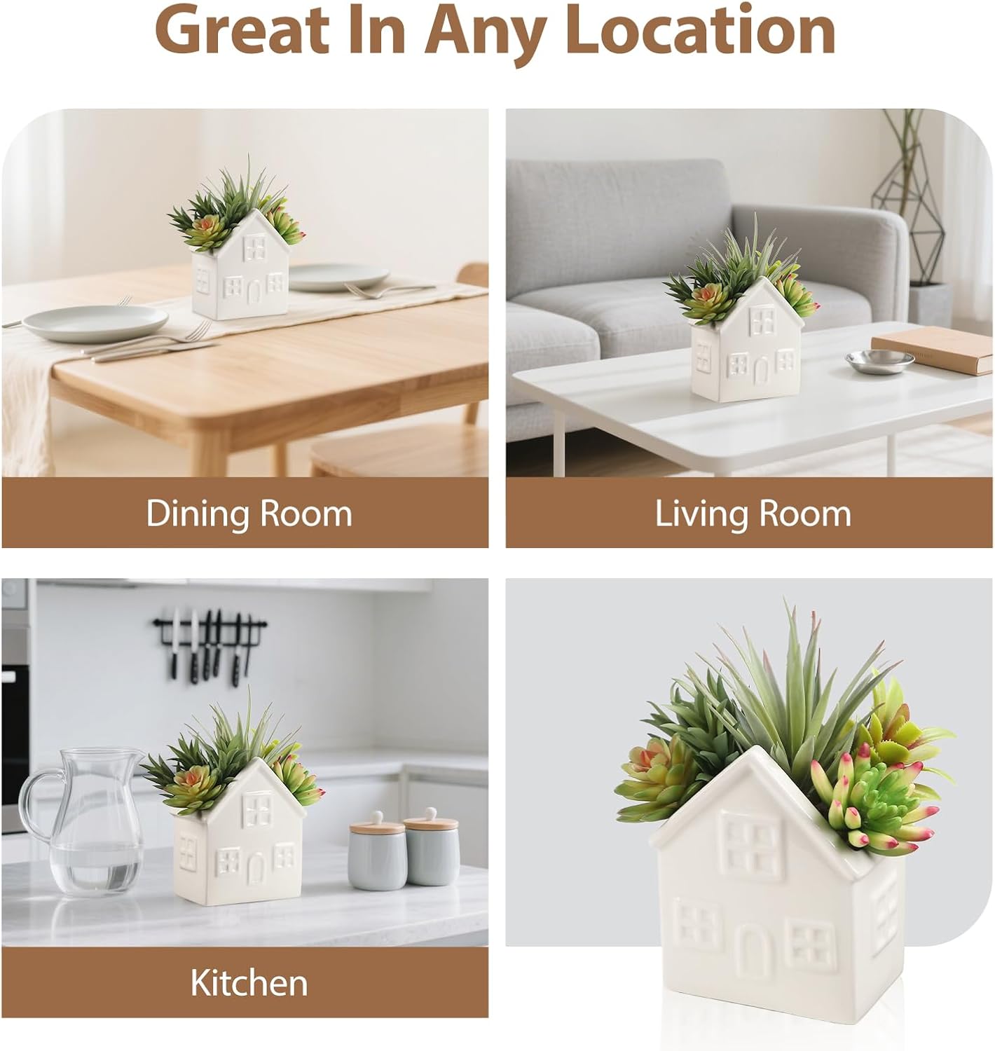 Succulents Plants Artificial in Ceramic Pot