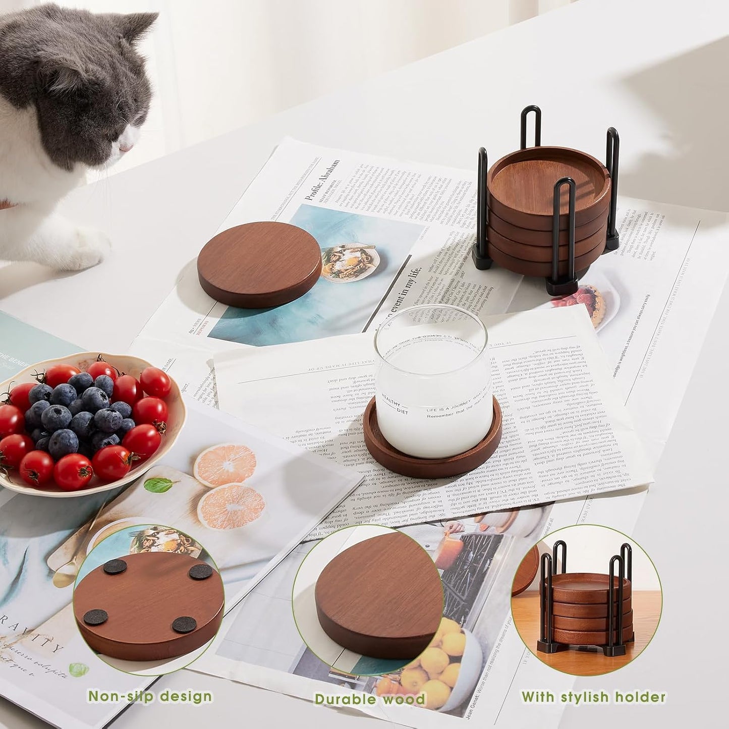 Holder / Modern Home Decor / Wood / Set of 6