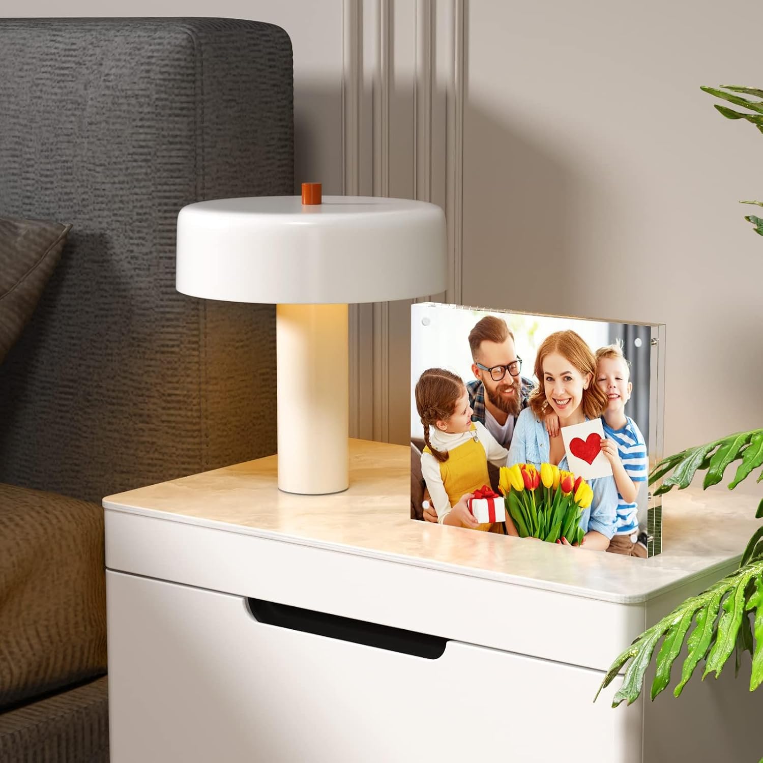 NIUBEE Acrylic Photo Frame 8x10,Clear Picture Frame 20% Thicker Block | Shatterproof &Safe, 95% High Transparency, UV