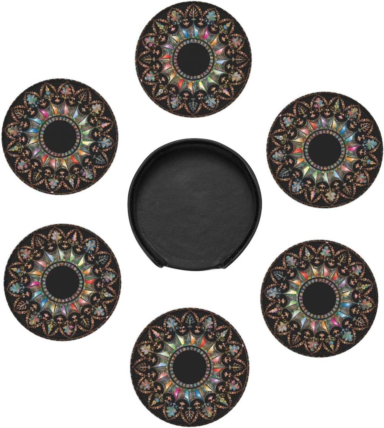 Holder Stand / Cork Base Table / Flourish Floral / Set of 6
