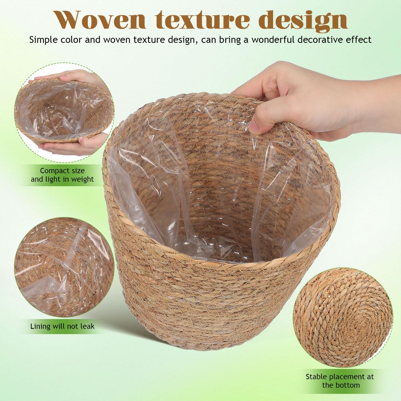 Woven Plant Baskets / Set of 2