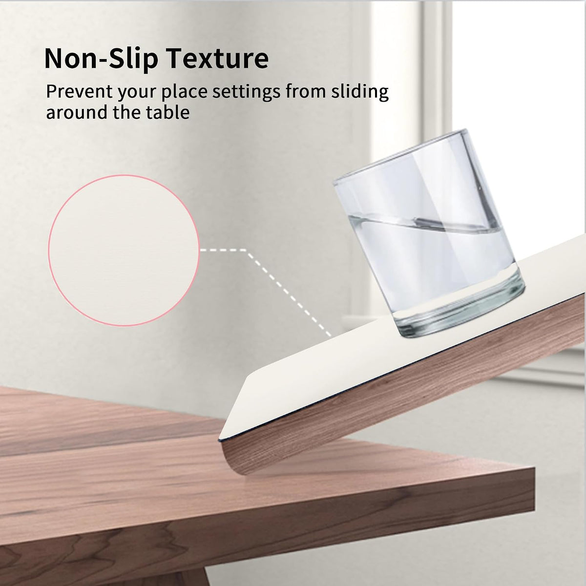 Maxpearl Faux Leather Placemats Set of 8, Easy to Clean, Ivory White | Waterproof - Heat Resistant - Non Slip - Wipe