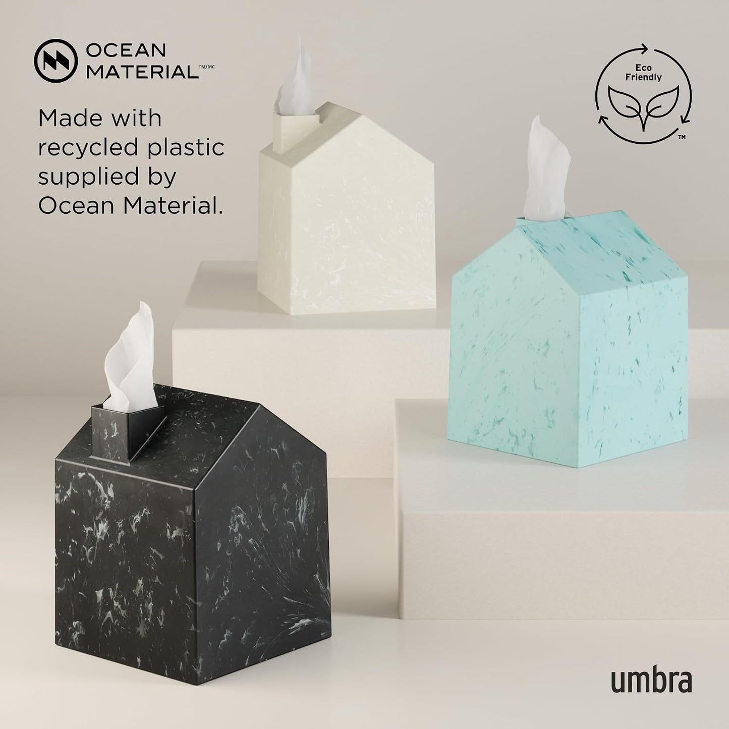 Casa Tissue Box Cover â€" Modern House-Shaped Tissue Box Holder for Standard Square Boutique Tissue