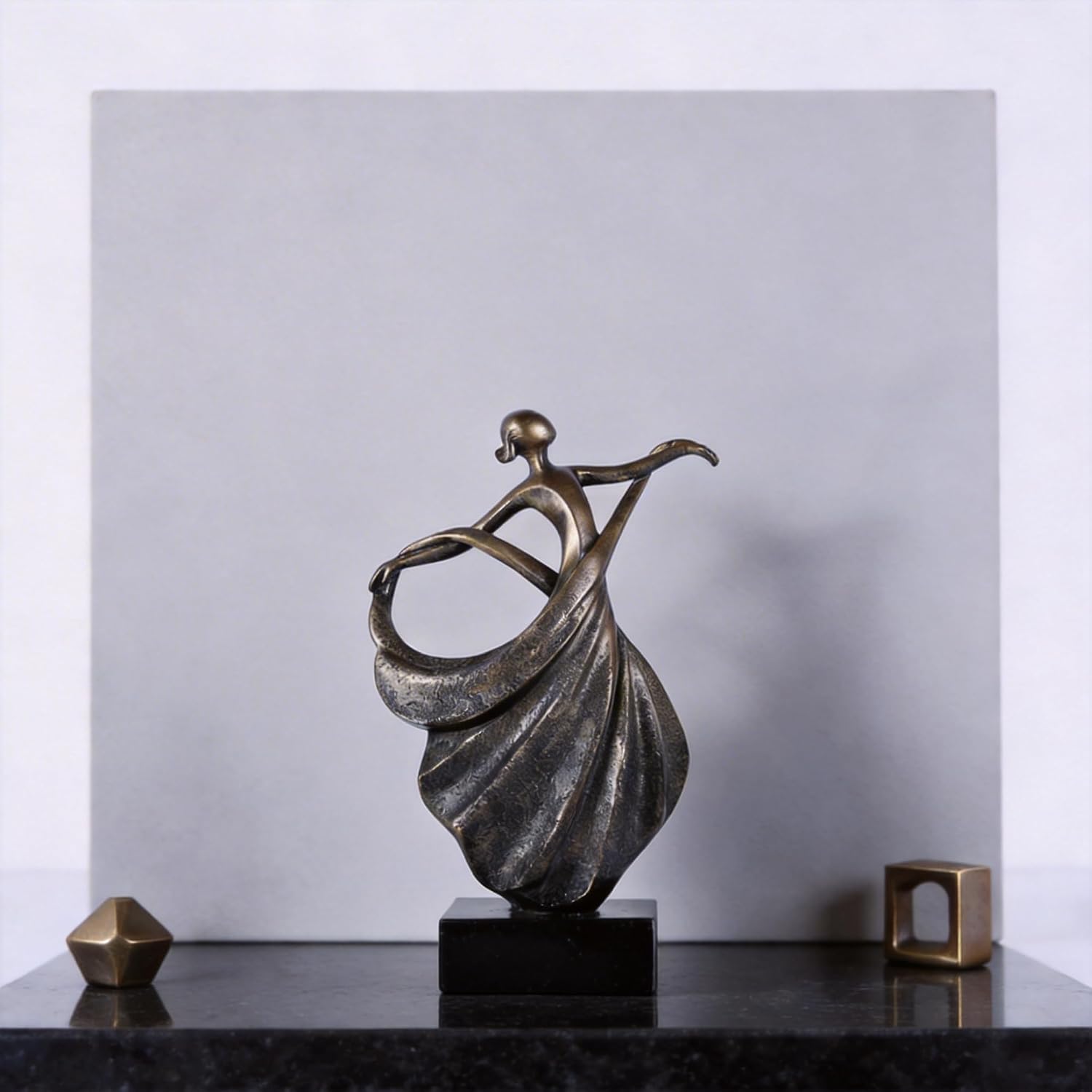 Modern Abstract Dancer Statue / Bronze