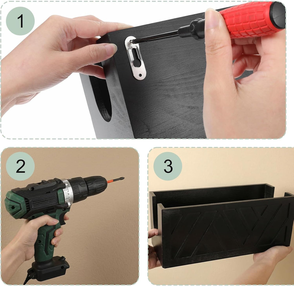 Paper Towel Dispenser Wall Mount Paper Towel Holder with Lid Solid Wood Commercial C-Fold, Z-Fold Hand Papers Towels