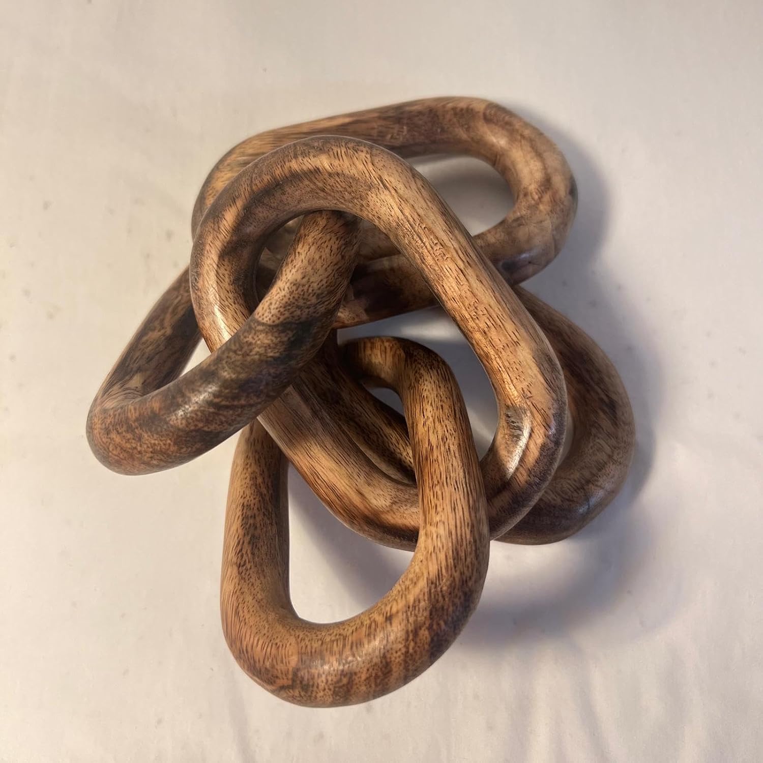 Rustic Wooden 5-Link Chain Ornament