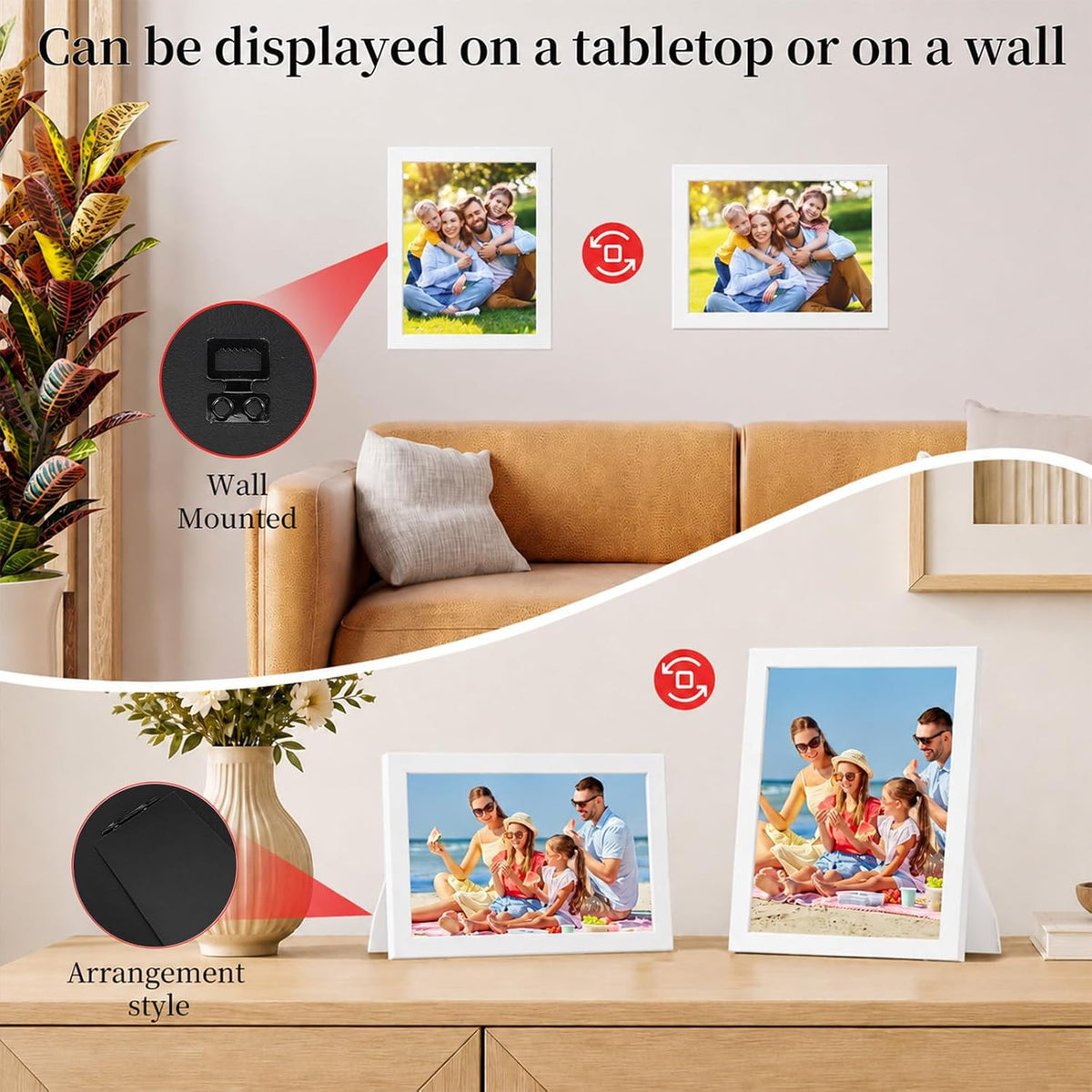Shadow Box Frame 8"x 10" - 4 Pack Wood Deep Shadowbox with Glass | Shadow Boxes Display Cases Suitable for Photos