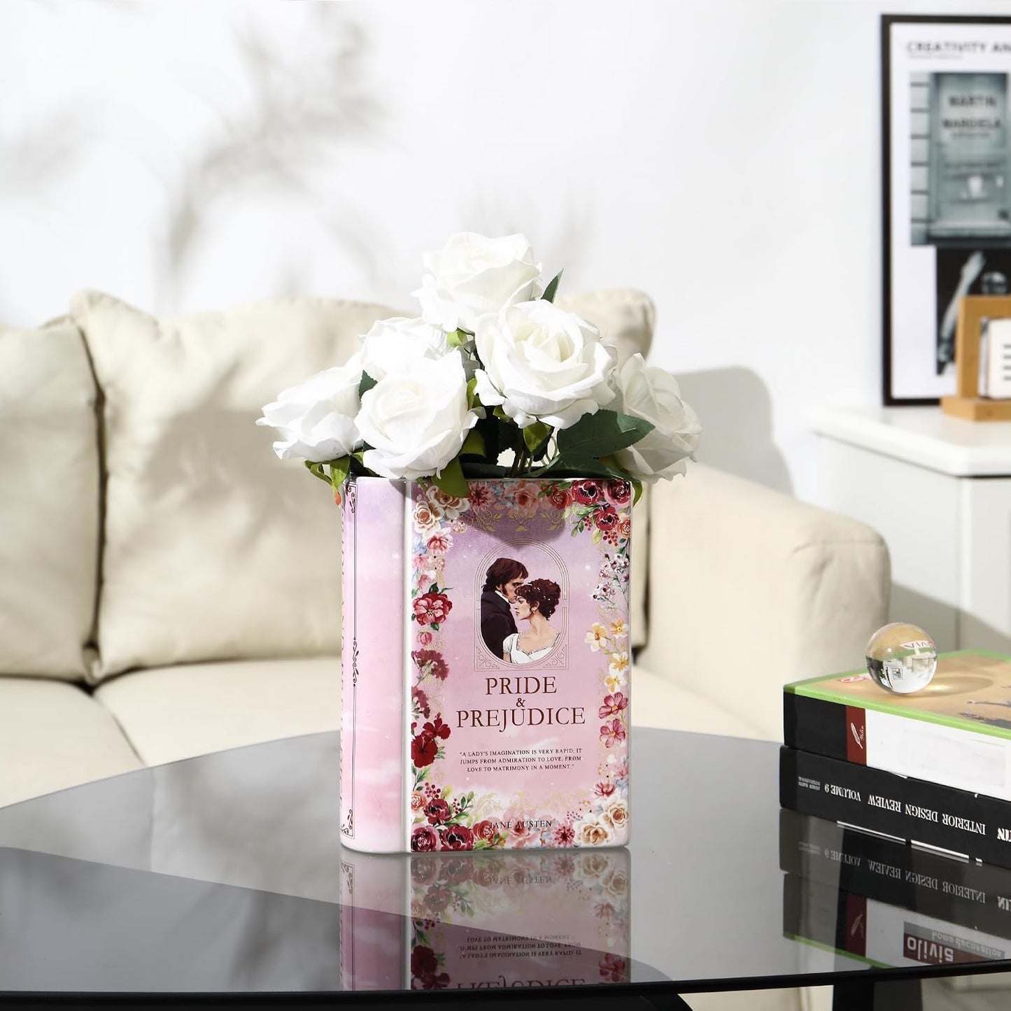 Ceramic Book Vase / Pride&prejudice / Ceramic-8