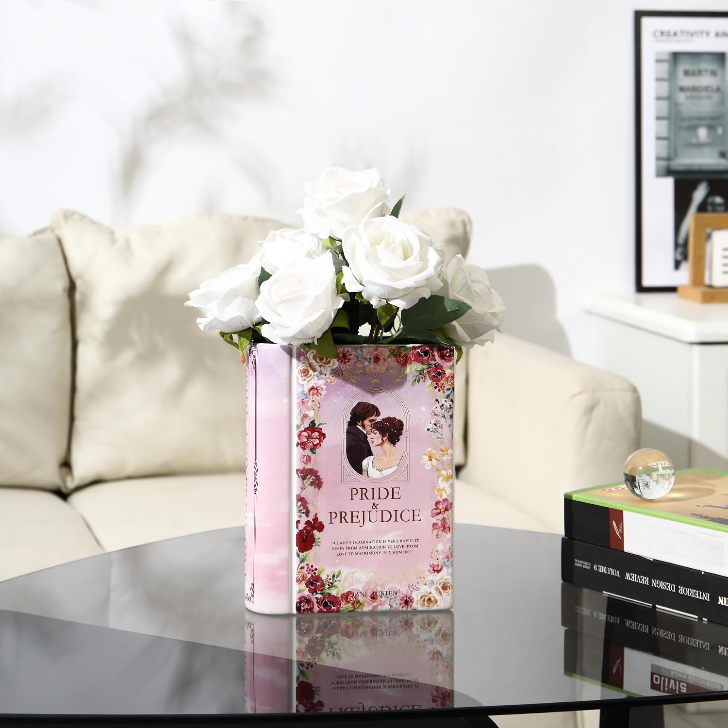 Ceramic Book Vase / Pride&prejudice / Ceramic-8