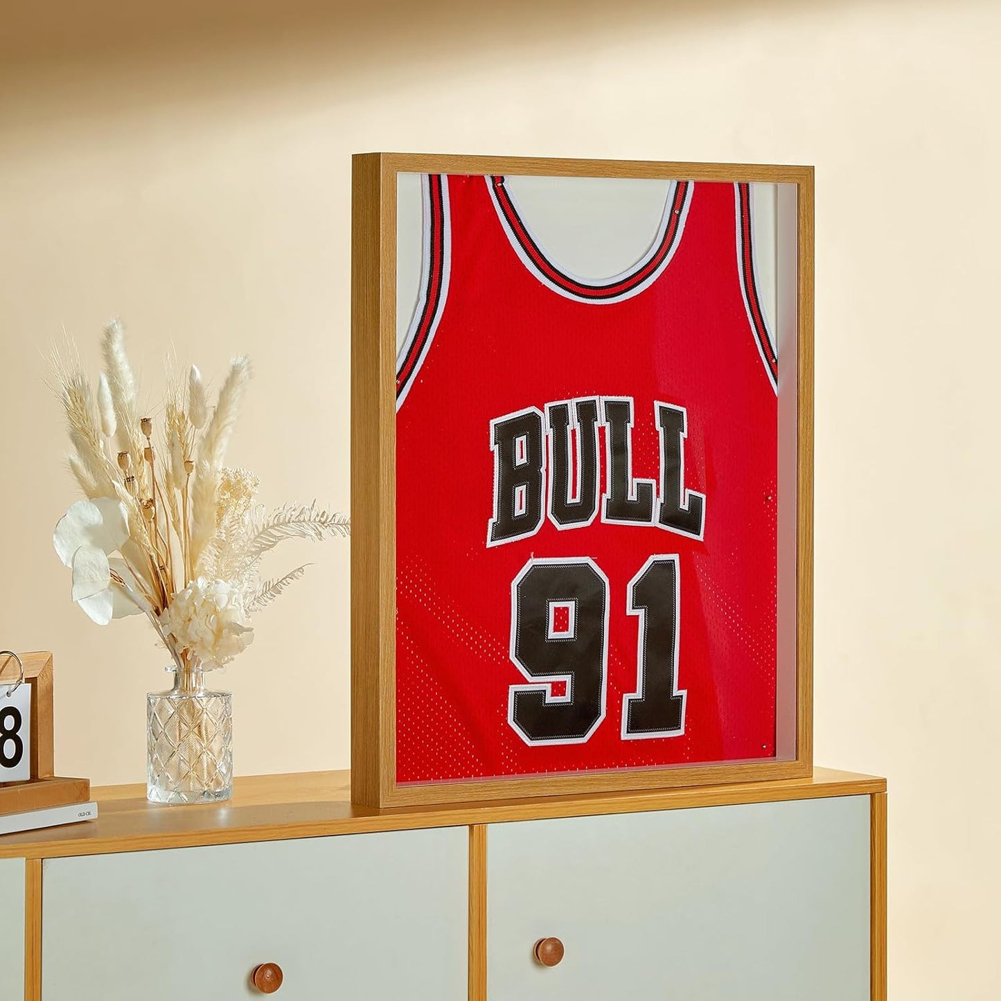 16x20 Large Shadow Box Frame with Thickened Acrylic Panel & Pins | With Linen Back, Upgraded 1.7" Deep Wood Shadow Box