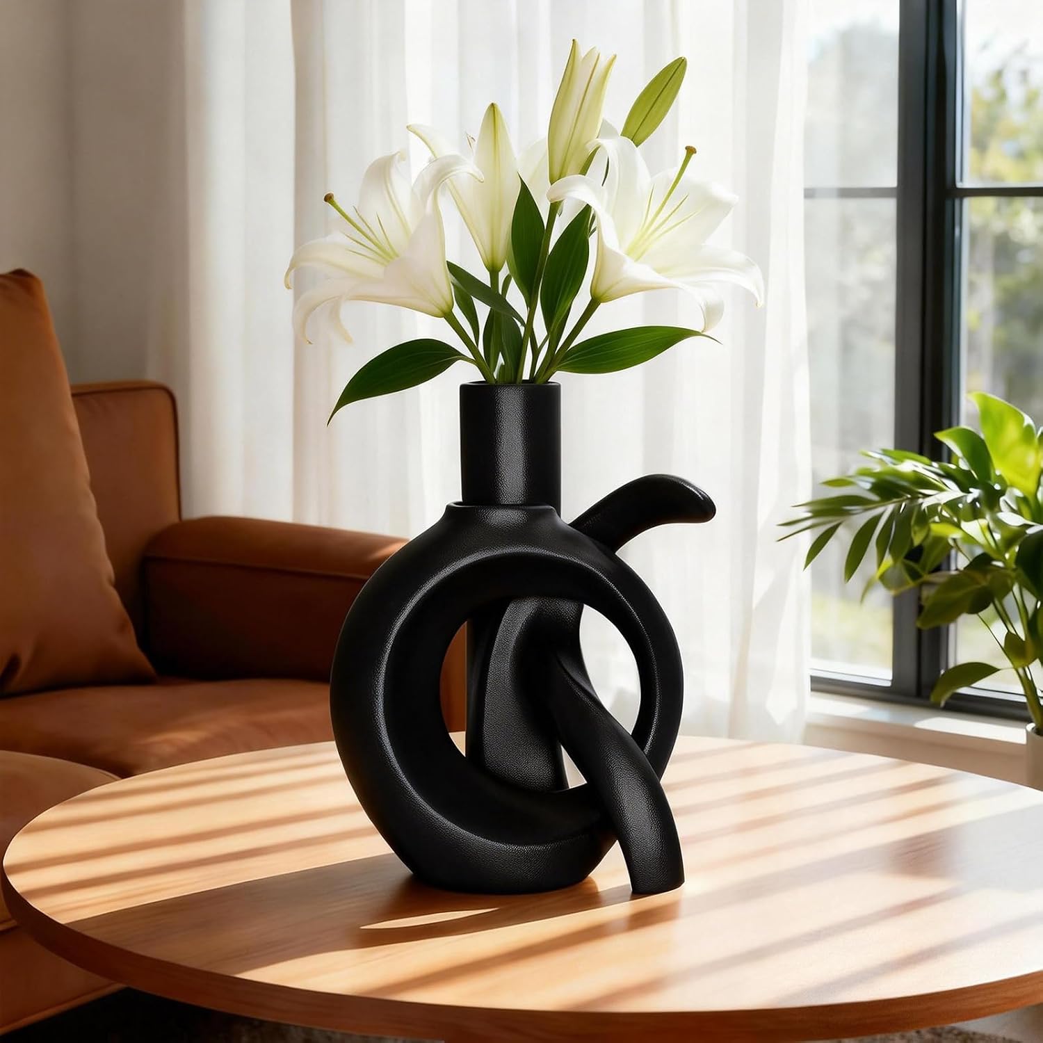 Assemble OK Ceramic Vase / Black / Set of 2