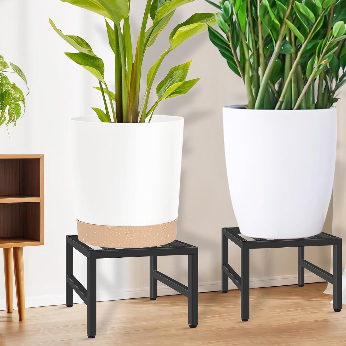 Plant Stand Indoor Outdoor, Heavy Duty Wrought Iron Pedestal Stands 3 Pack | Metal Plant Stand for Indoor Outdoor