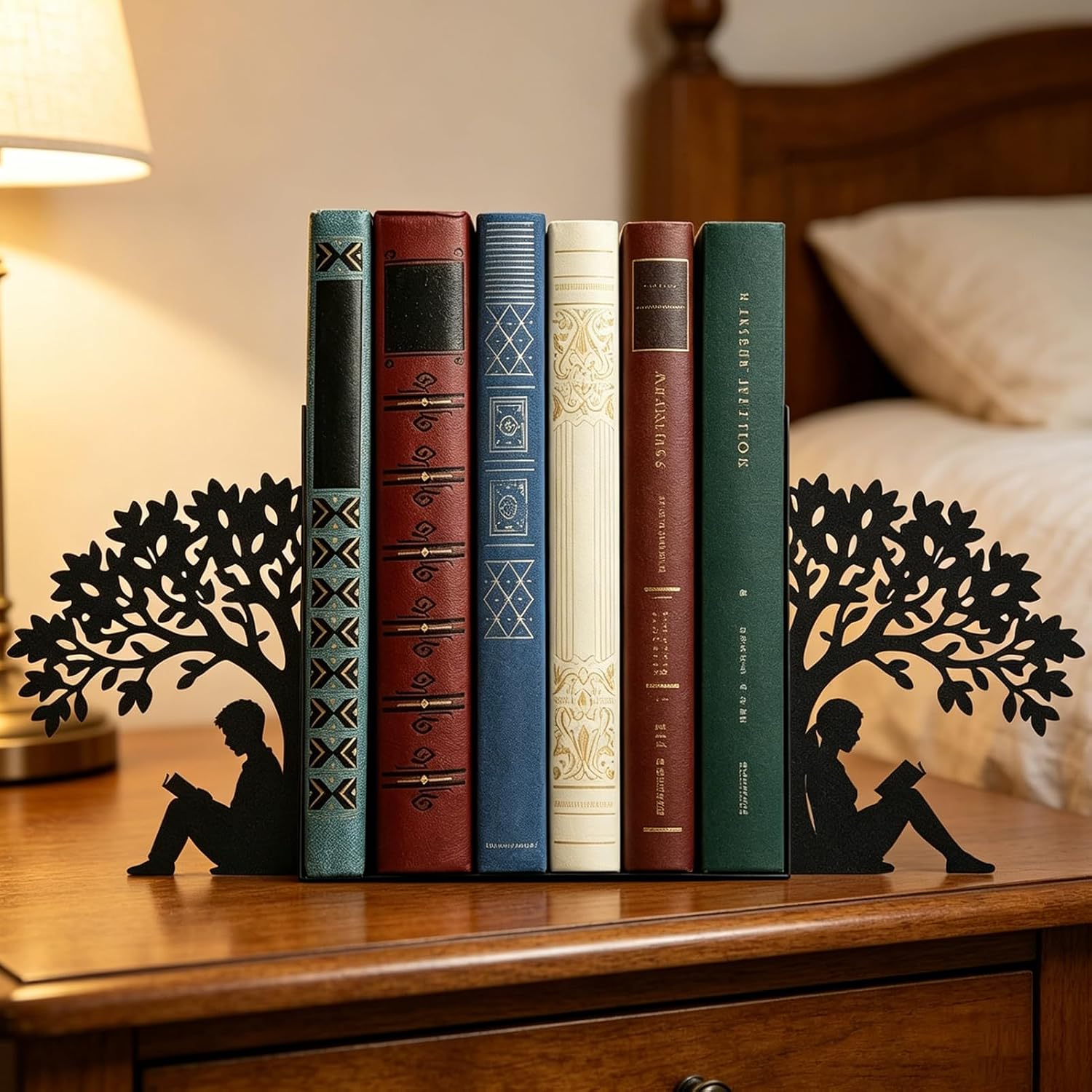 Metal Bookends for Heavy Books / Figure Bookends / Black