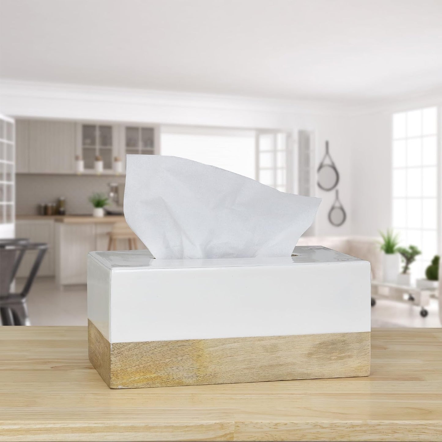 Rectangular Tissue Box Cover / Regular / White