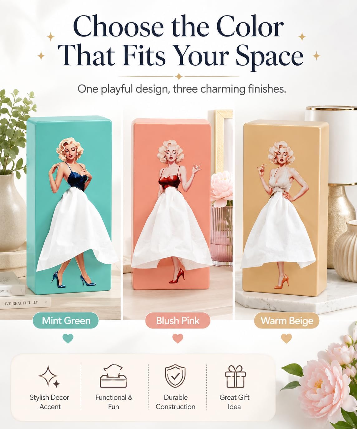 Lady Skirt Tissue Box Cover