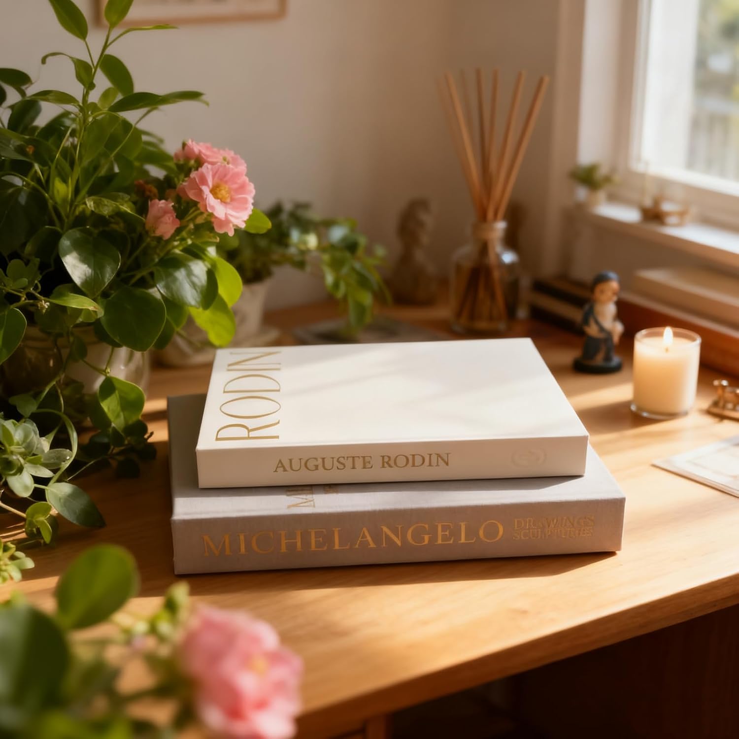 Decorative Books Boxes / Beige-gray / Set of 2