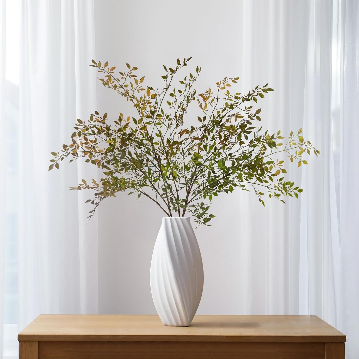 Greenery Stems for Vase Faux Plants / Orange / Set of 3