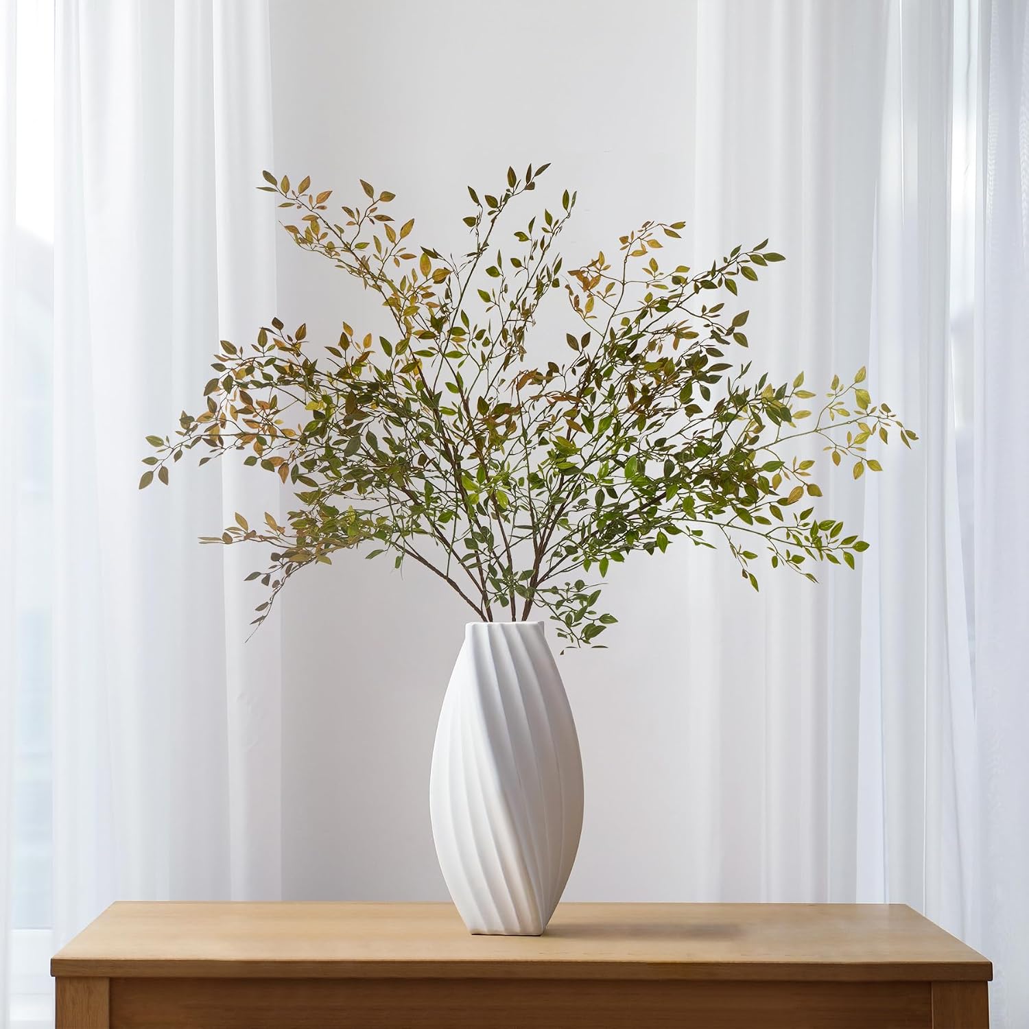 Greenery Stems for Vase Faux Plants / Orange / Set of 3
