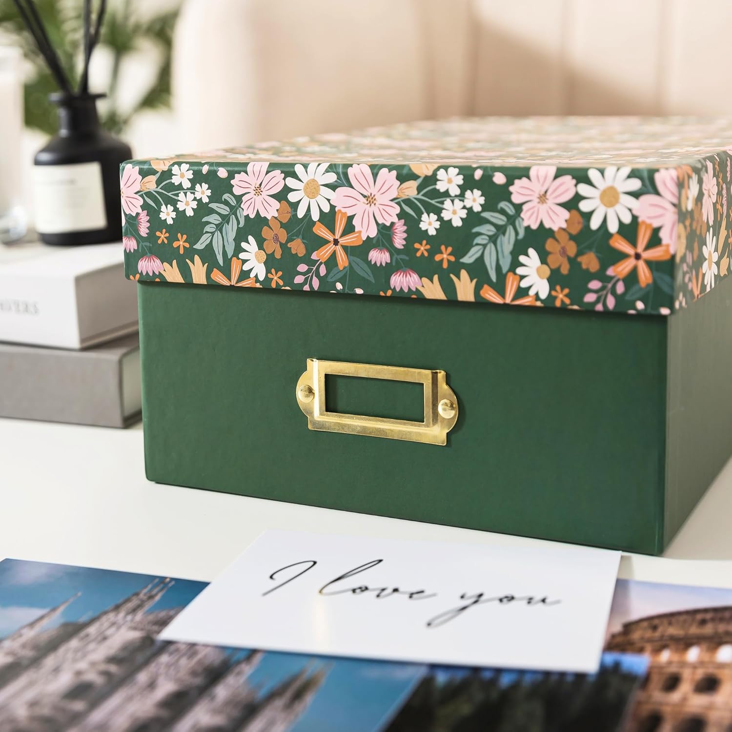 Memory Box for Keepsakes / Woodland Meadow / 11.7 x 7.7 x 4.5