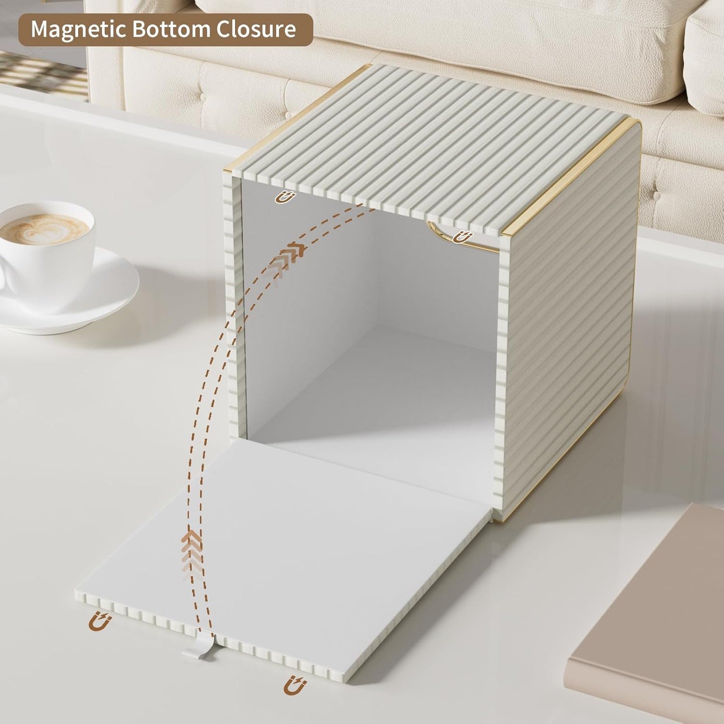 Tissue Box Cover / Cream White / Square