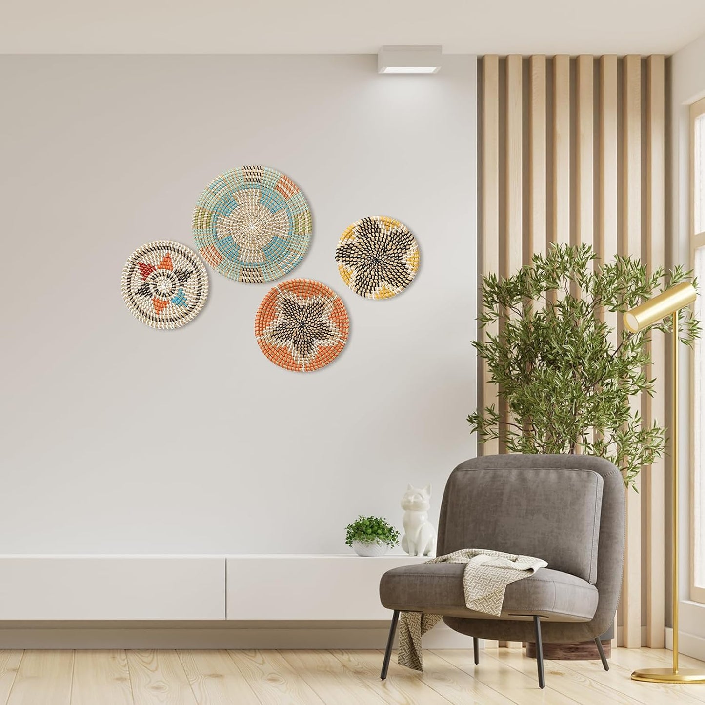 Bohemian Wall Basket Set / Set of 4