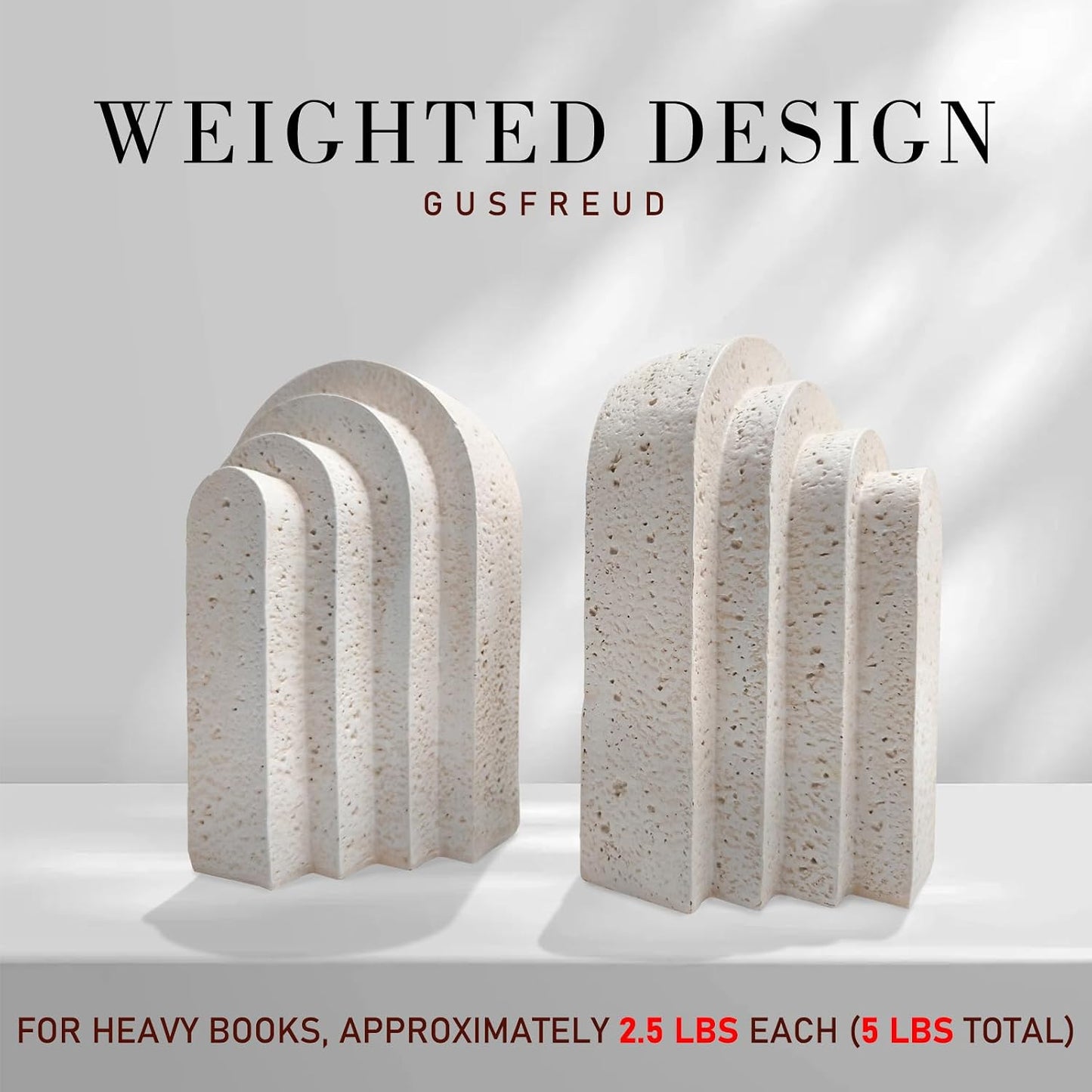 Heavy Duty Book Ends / Beige