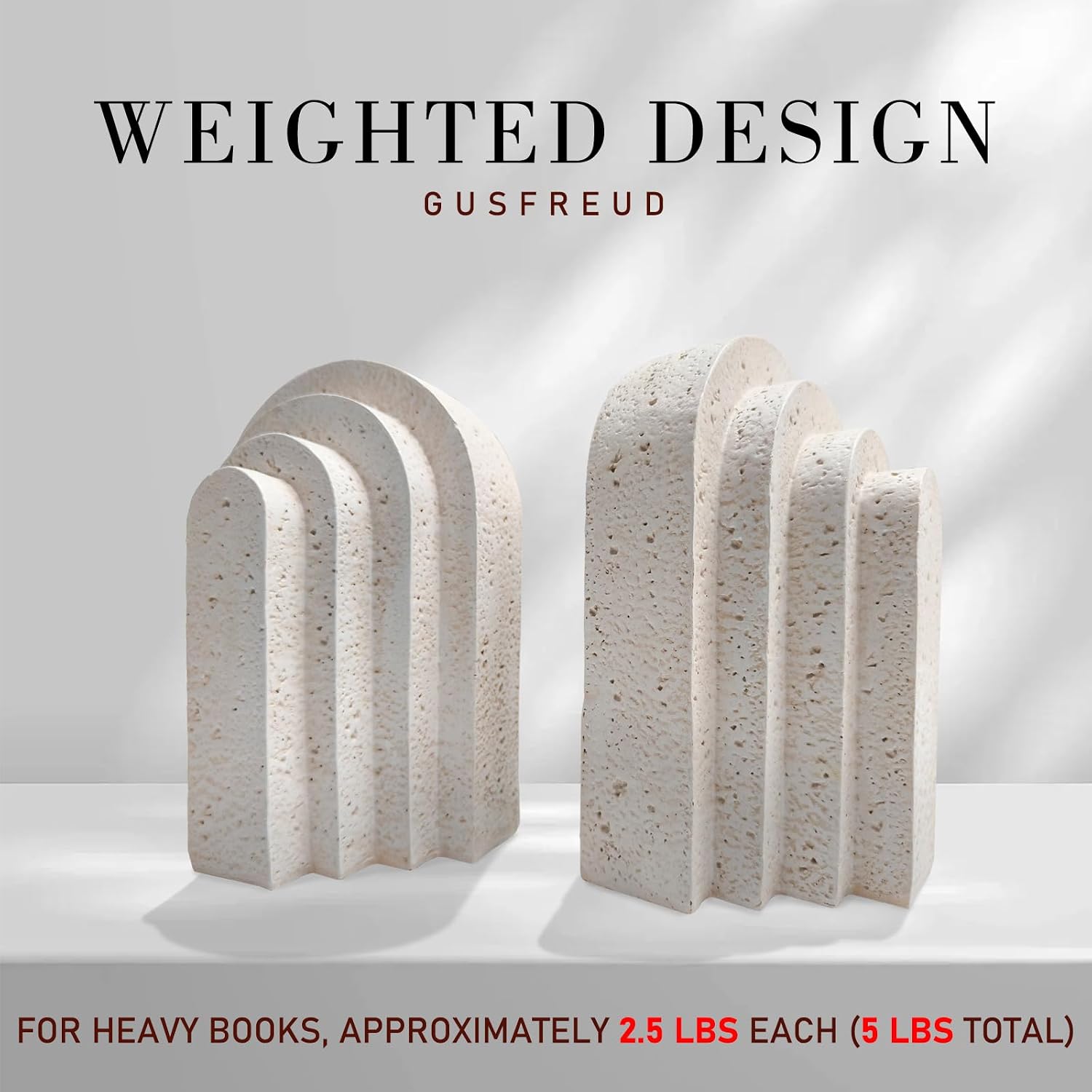 Heavy Duty Book Ends / Beige