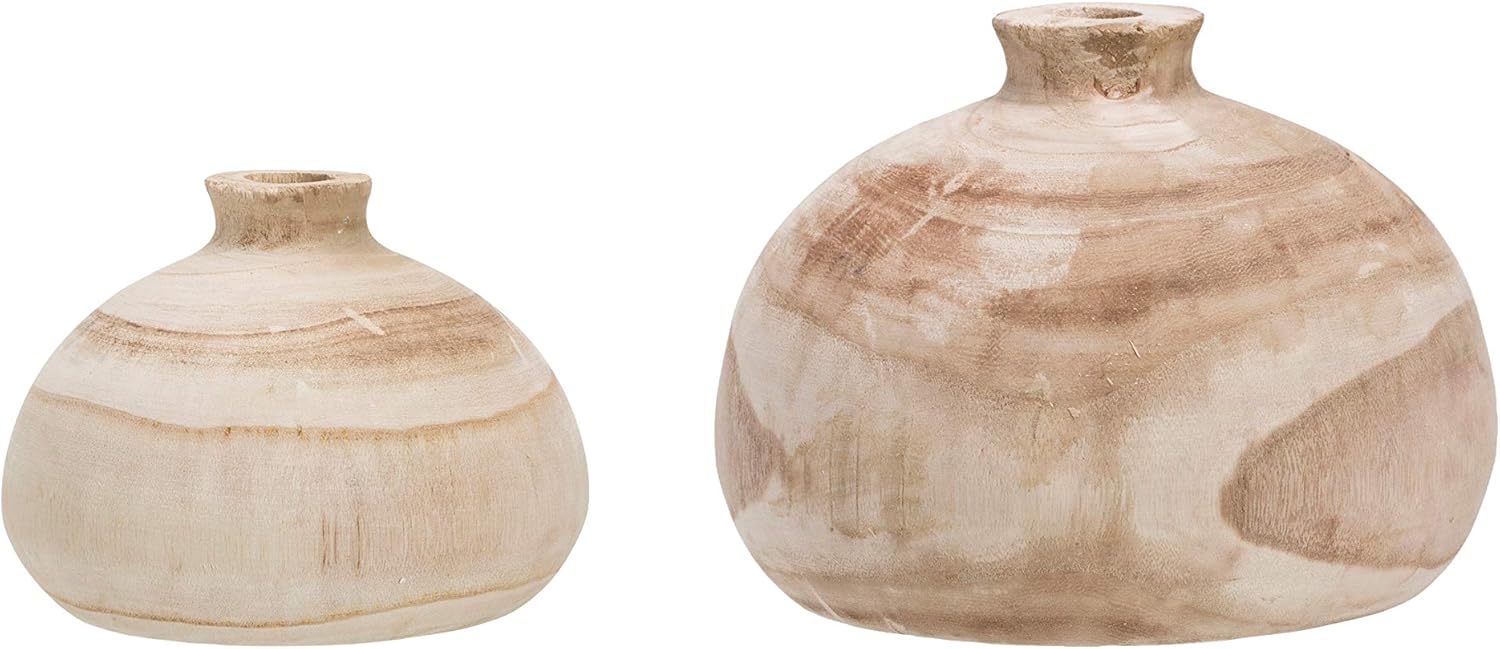 Small Paulownia Wood Vase