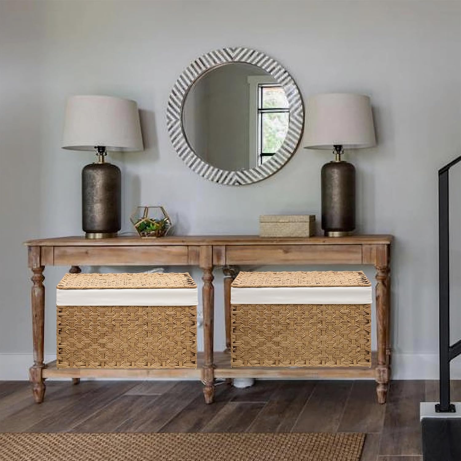 Woven Storage Bin / 13.4 x 21.9 x 13.4 / 65l: Inches / Natural