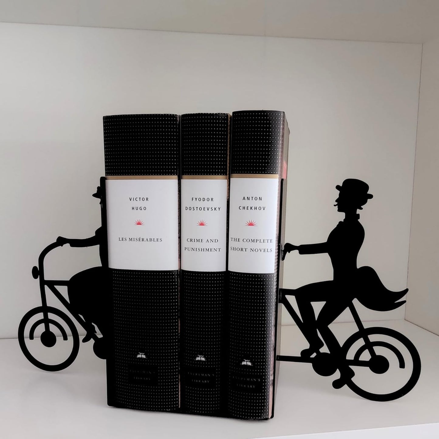 Metal Decorative Book Ends / Retro Cycling / 6.7 x 4.7