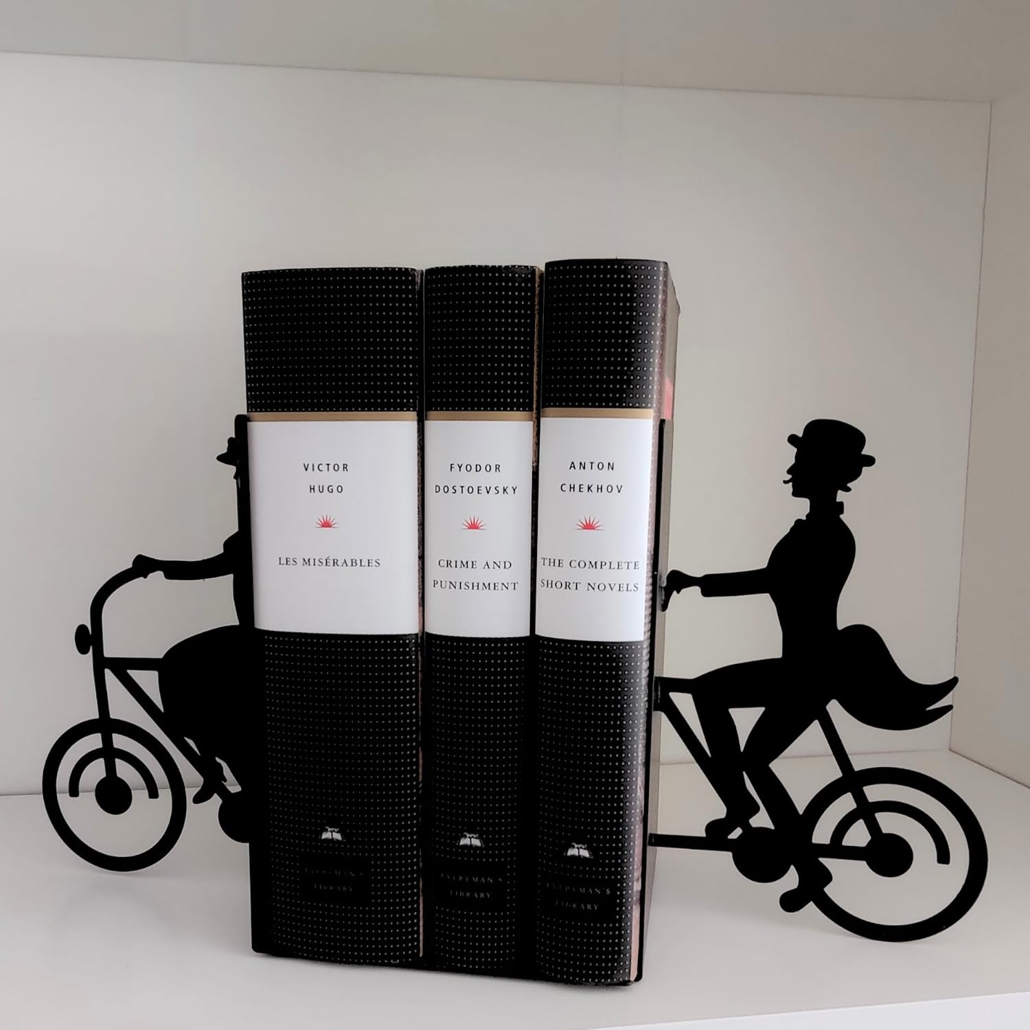 Metal Decorative Book Ends / Retro Cycling / 6.7 x 4.7