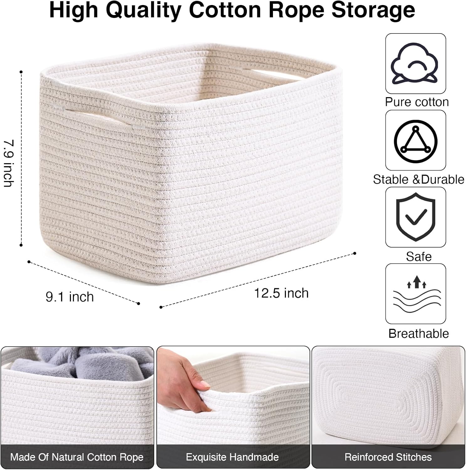 Woven Basket for Storage / Off White