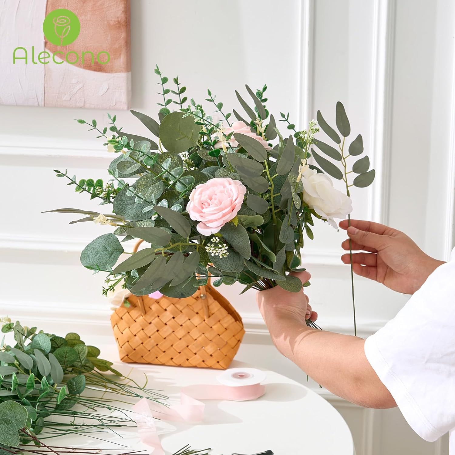 4 Kinds Artificial Stems Faux Sliver Dollar Fake / Greenery / Set of 100