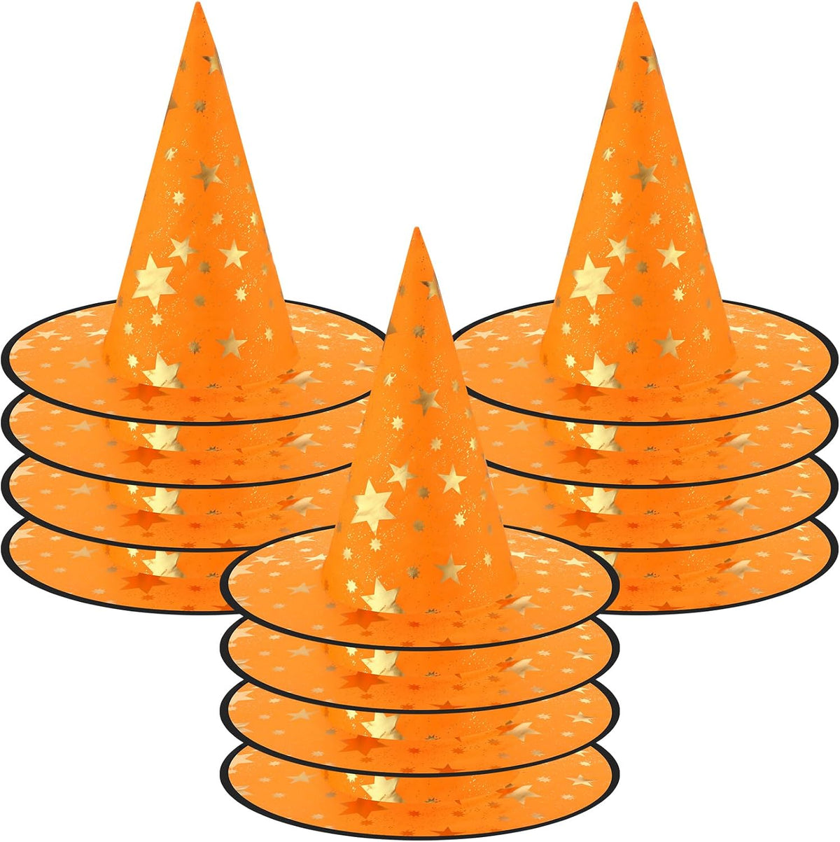 Newcotte 16 Pieces Witch Hats Halloween Costumes for Women Men Modern Witch Hats Fancy Dress Party Decorations