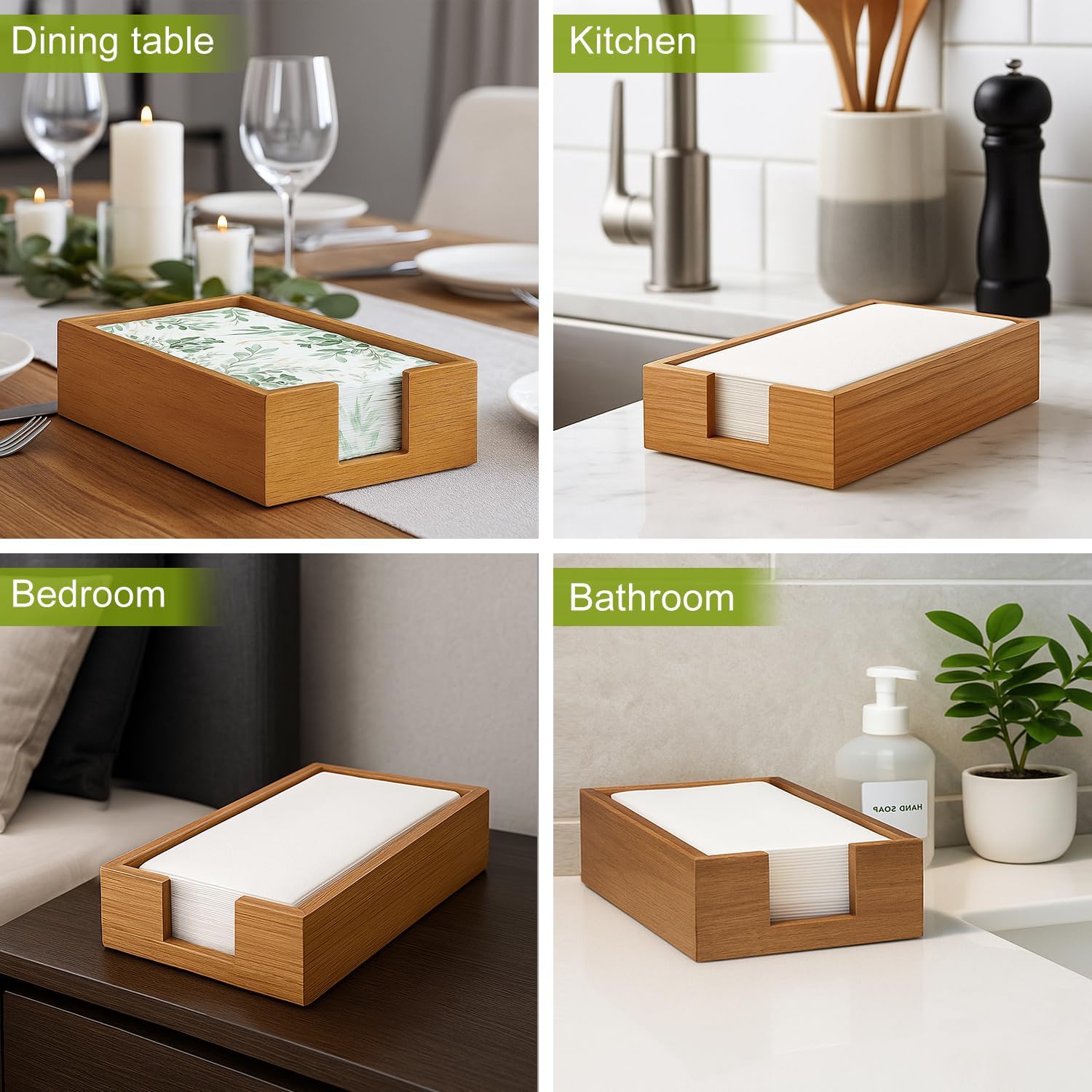 Guest Towels Holder / Acacia Wood