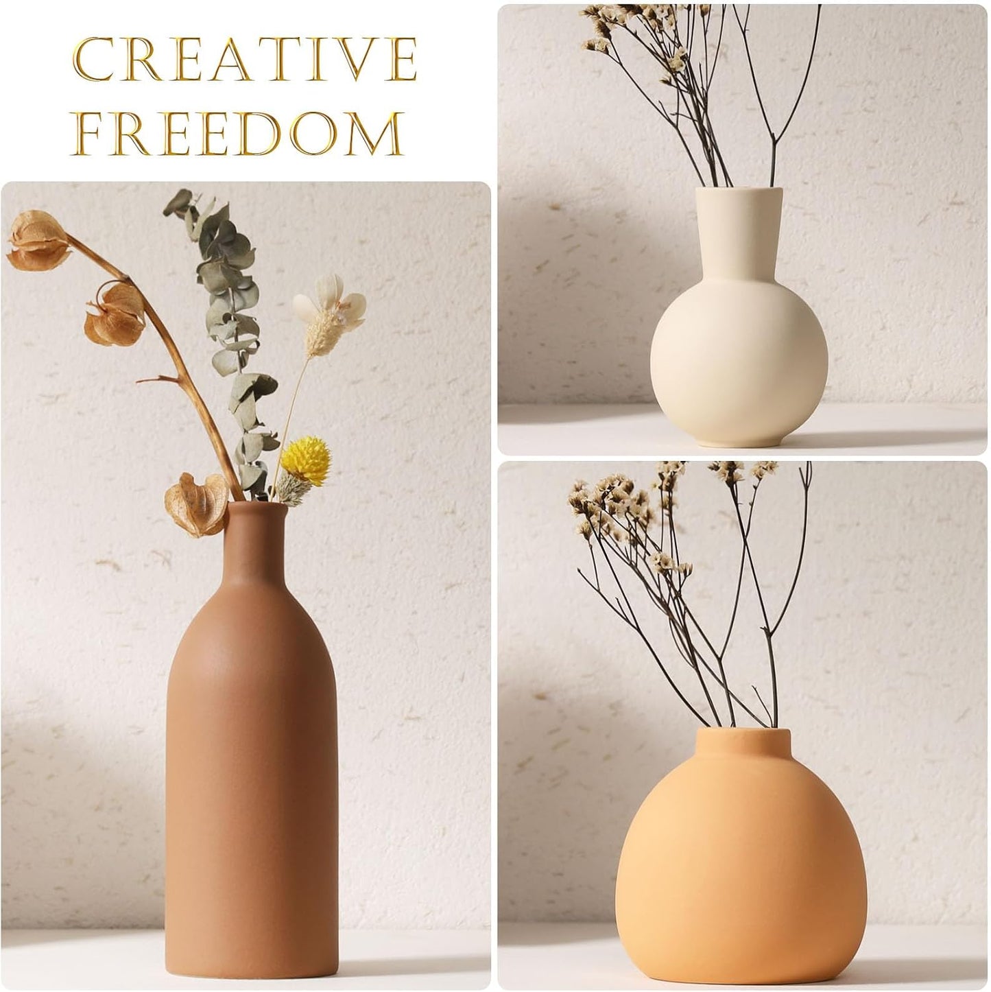Ceramic Vase / Handcrafted Ceramic Vases / Set A / Set of 3