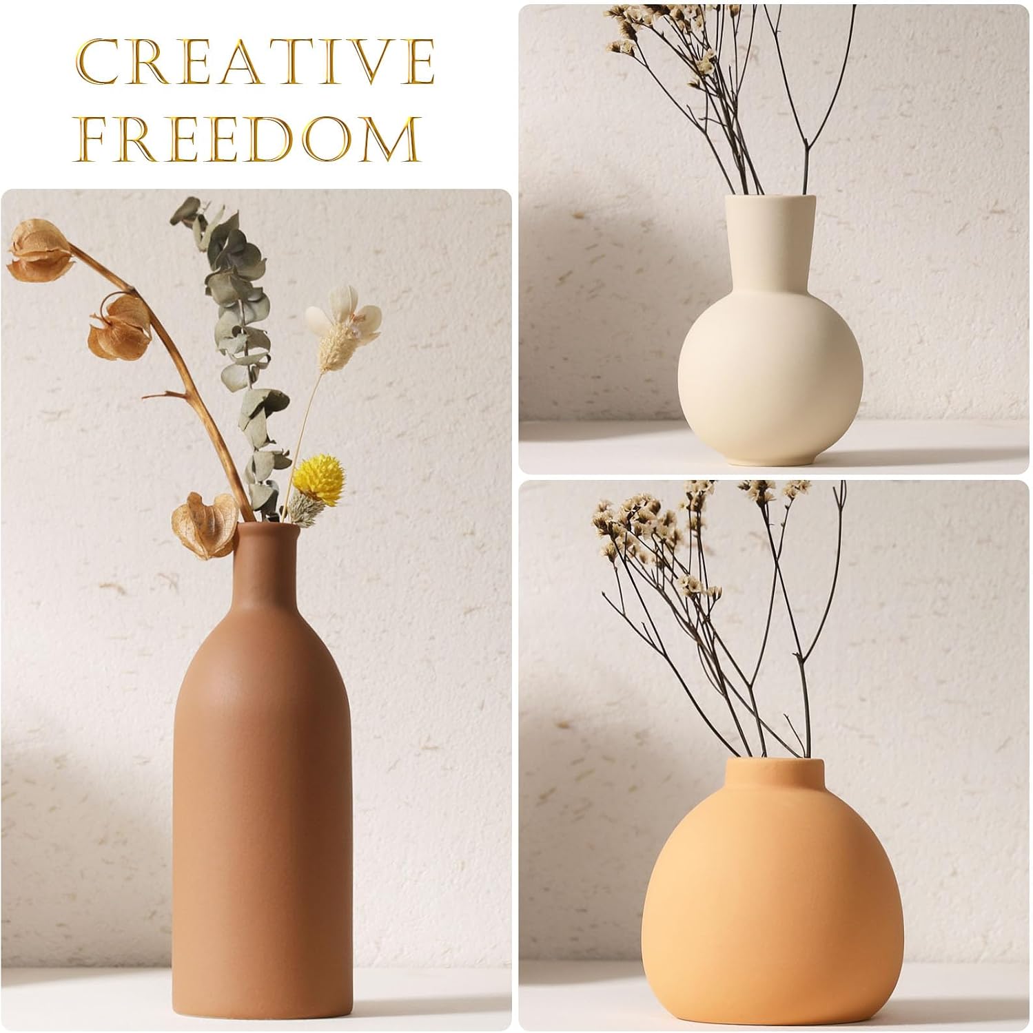 Ceramic Vase / Handcrafted Ceramic Vases / Set A / Set of 3